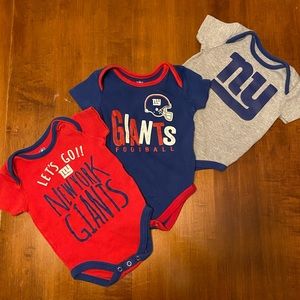 NY Giants Football Baby Onesies